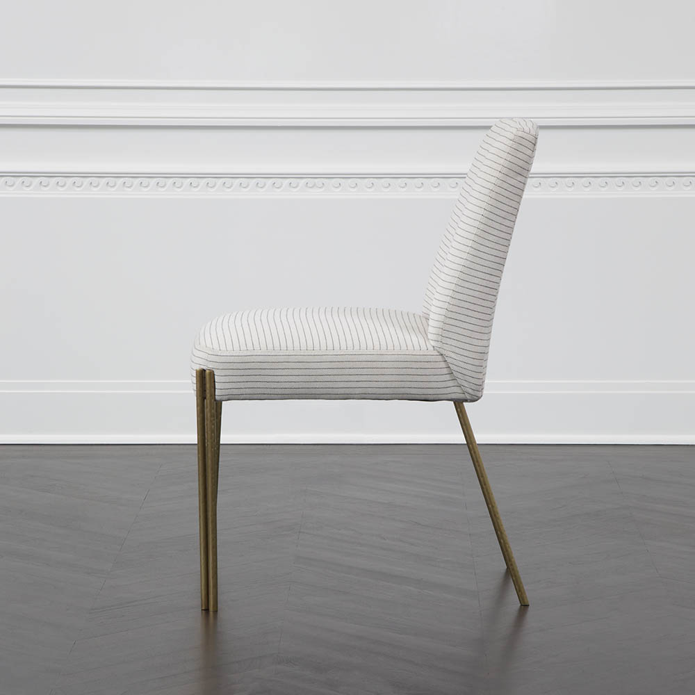 MELANGE DINING CHAIR - BURNISHED BRASS w/ LONDON METAL image number 3